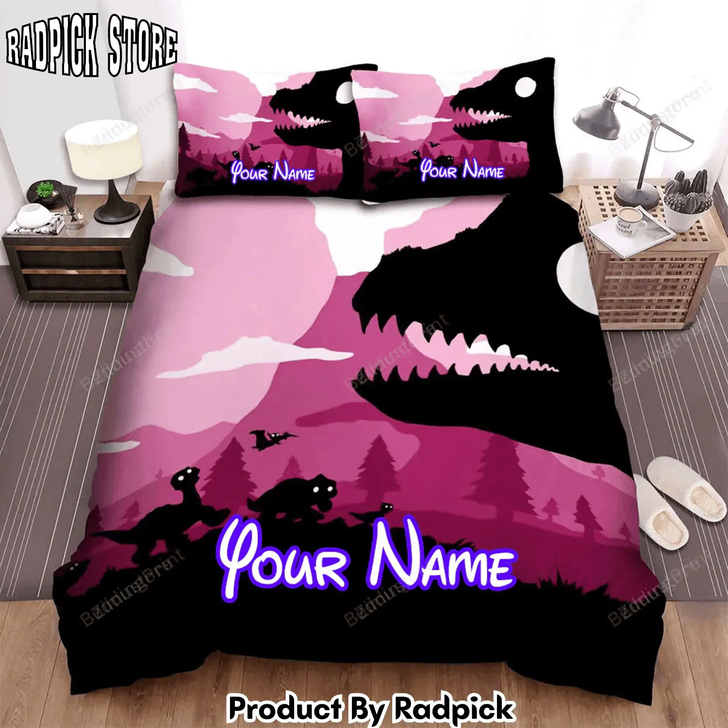 Radpick the land before time movie dinosaur bed sheets duvet cover personalized name bedding sets rp3271159